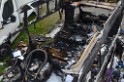 Wohnmobil ausgebrannt Koeln Porz Linder Mauspfad P108